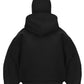 Black Balaclava Double Zip Oversized Hoodie Limited stock