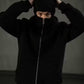 Black Balaclava Double Zip Oversized Hoodie Limited stock