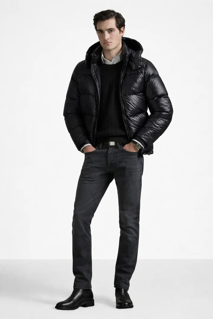 Polo THE GORHAM GLOSSED DOWN JACKET - Down jackets - black