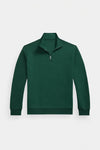 Polo DOUBLE-KNIT QUARTER-ZIP PULLOVER - Sweatshirt - vintage pine