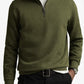 Polo DOUBLE-KNIT QUARTER-ZIP PULLOVER - Sweatshirt - company olive