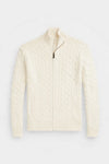 Polo CABLE-KNIT COTTON FULL-ZIP JUMPER - Cardigan - andover cream  No reviews