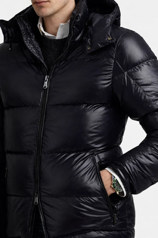 Polo THE GORHAM GLOSSED DOWN JACKET - Down jackets - black