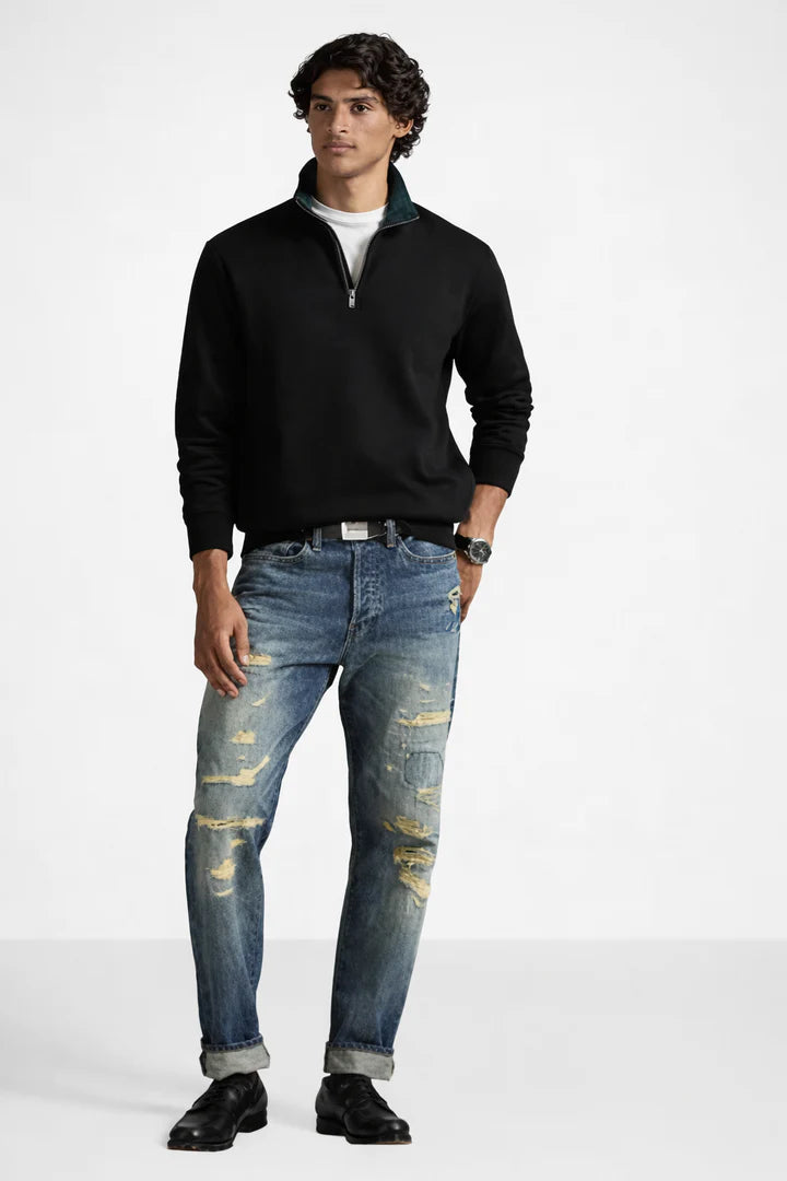 Polo THE RL QUARTER ZIP SWEATSHIRT - Sweatshirt - black