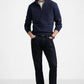 Polo DOUBLE-KNIT QUARTER-ZIP PULLOVER - Sweatshirt - aviator navy
